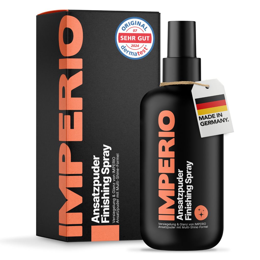 IMPERIO Ansatzpuder Finishing Spray für einen strahlenden Glanz & intensivere Farbergebnisse mit Ansatzpuder