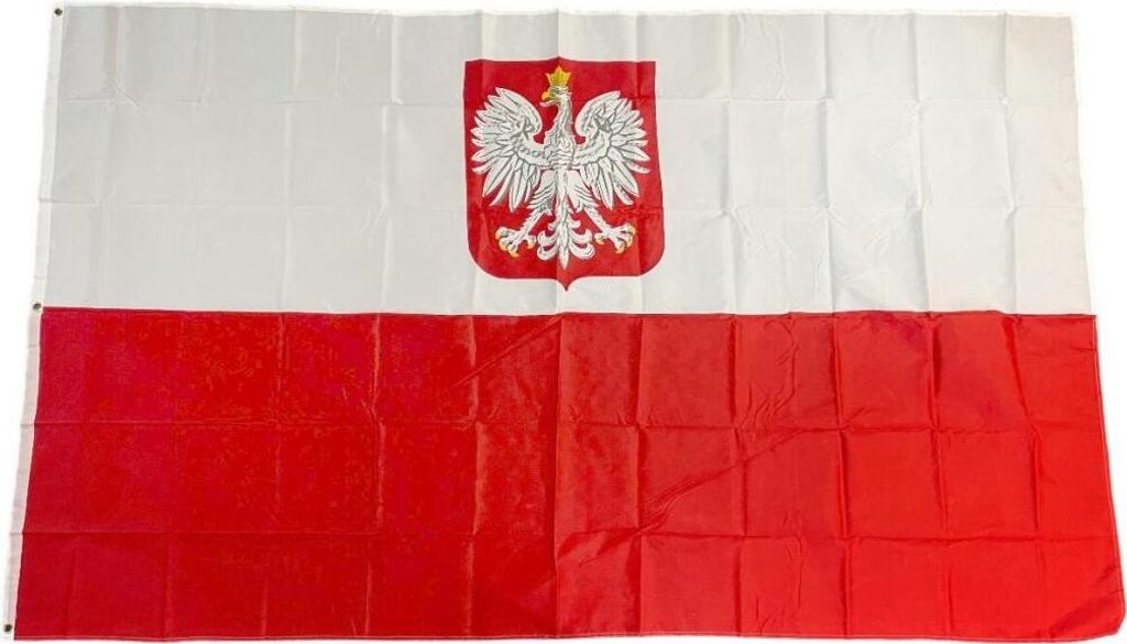 Fahne Polen mit Wappen 90x150 cm Produktbild 