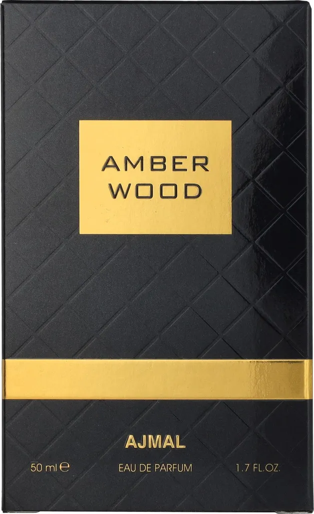 Ajmal Amber Wood Eau de Parfum Unisexe 50 ml - Parfum Boisé Ambré Luxe