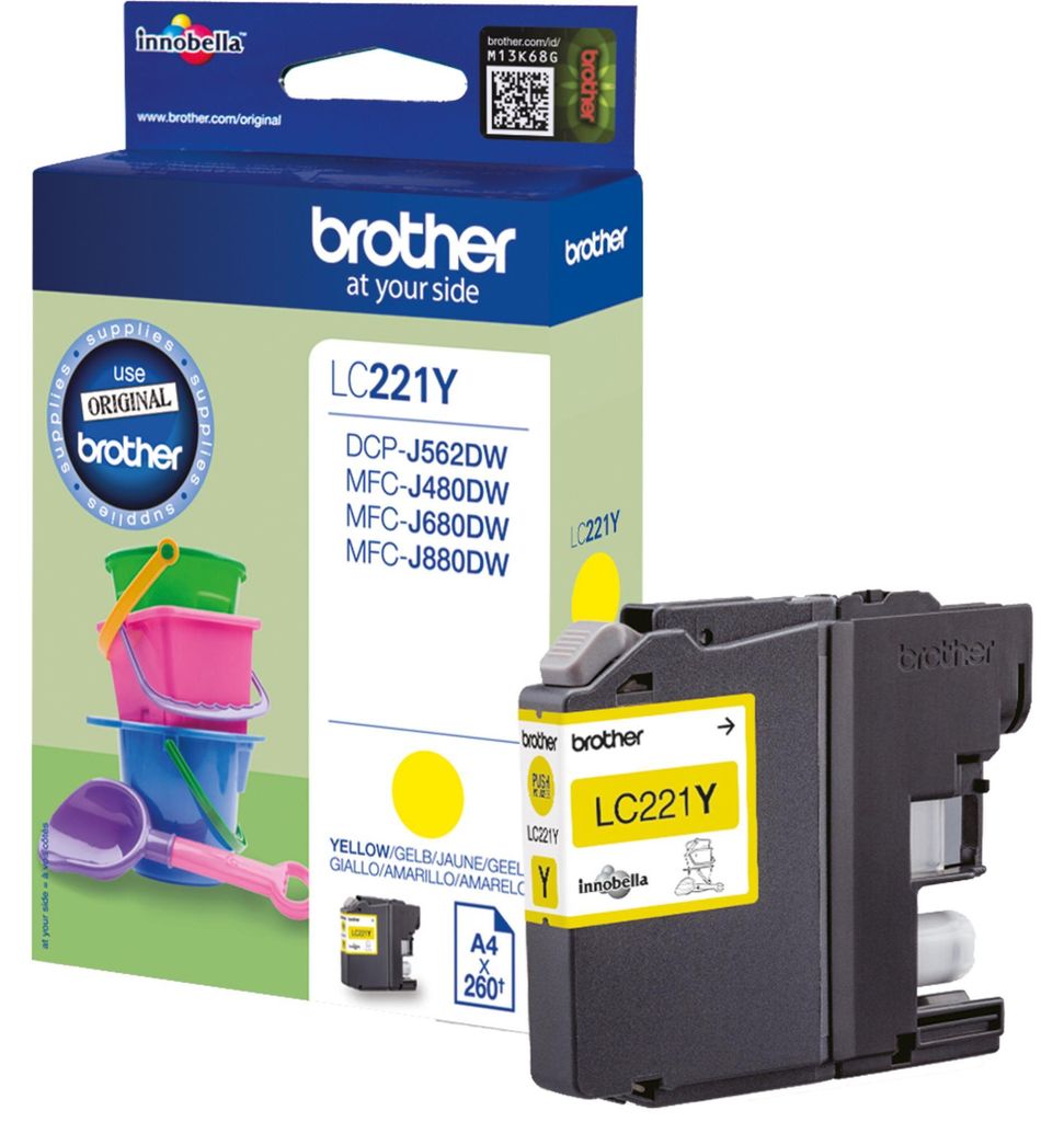 LC221Y  Brother LC-221Y Druckerpatrone Original Gelb 1 Produktbild 