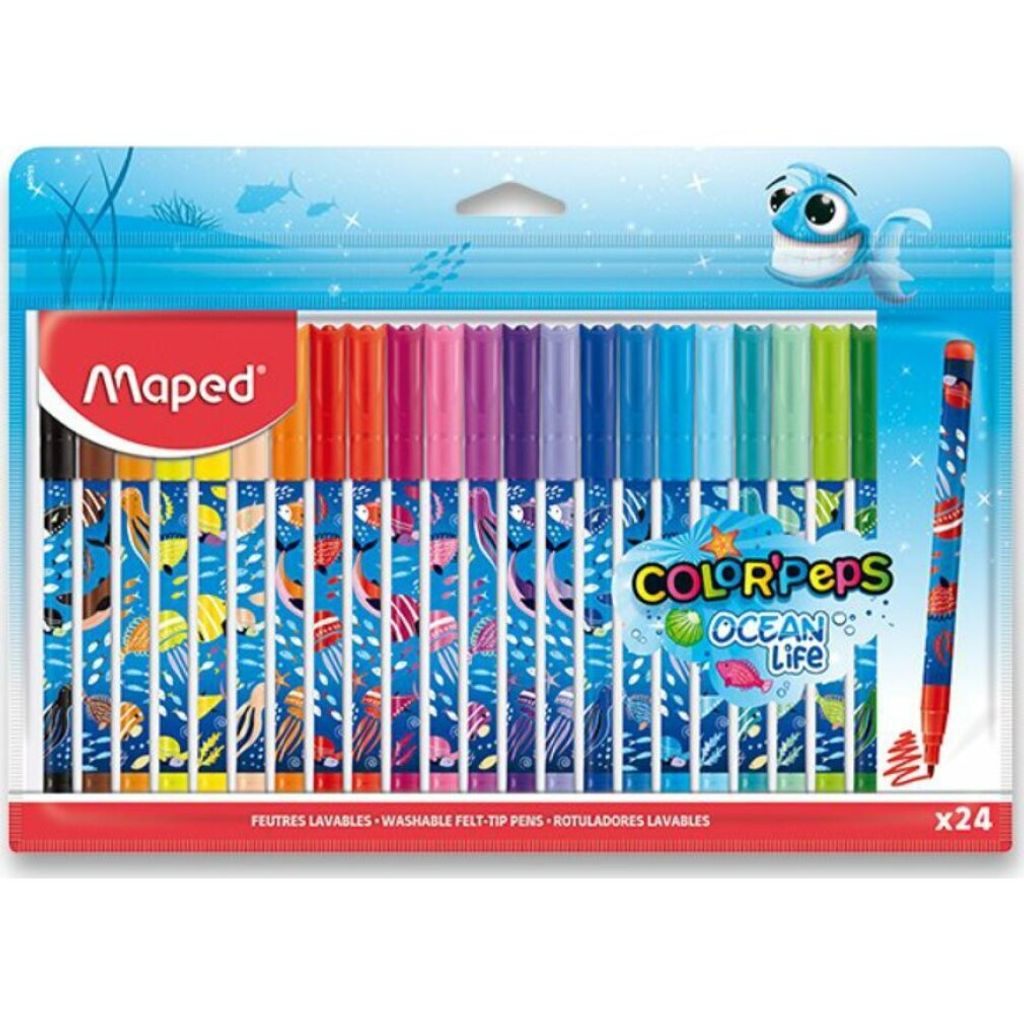 maped Ocean Life Filzstifte farbsortiert, 24 St.