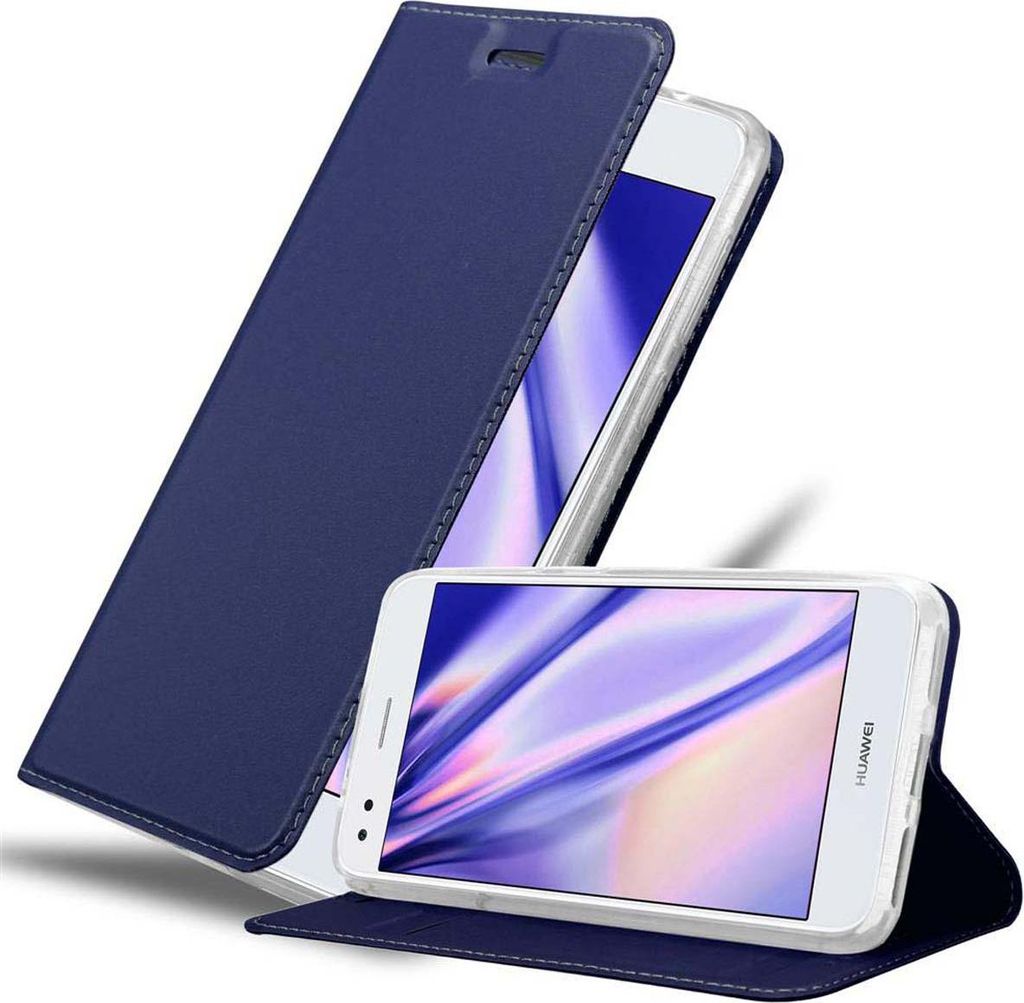 Cadorabo Handyhülle für Huawei Y6 PRO 2017 Schutz Hülle in Blau Cover Etui Book Case Booklet