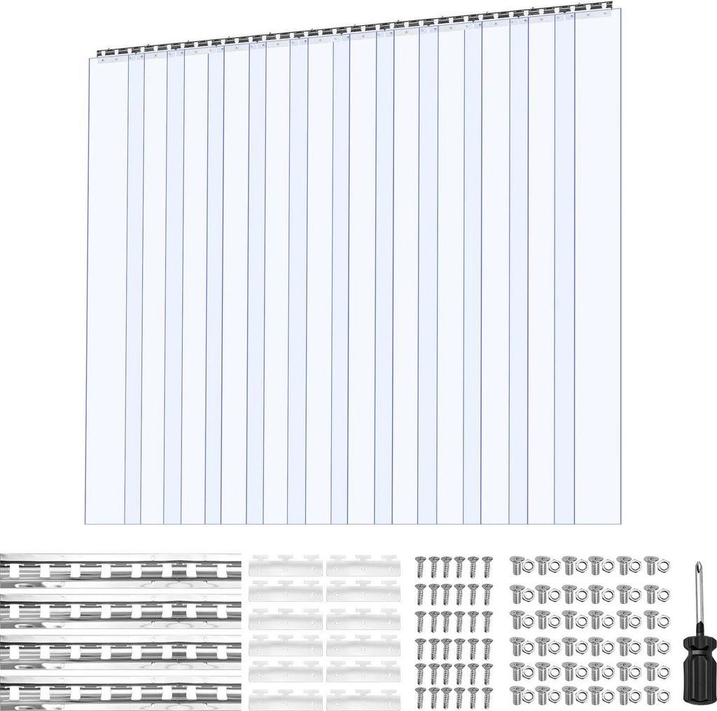 SucceBuy PVC pásová clona, 1830x2134 mm, hrúbka 2 mm, 12 Obrázok produktu 
