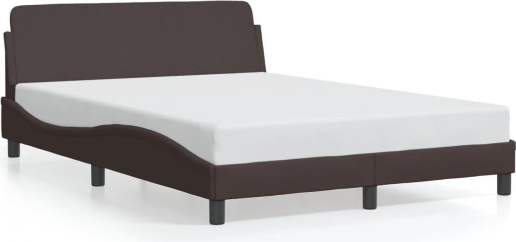 vidaXL Bettgestell "Dover" Dunkelbraun 140x200 cm Stoff