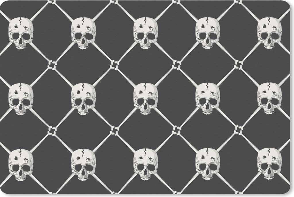 MuchoWow Schreibtischunterlage Muster - Schädel - Knochen - Piraten - Jungen - Kinder - Kleiner Junge 60x40 cm - XXL Mauspad - Großes Mauspad