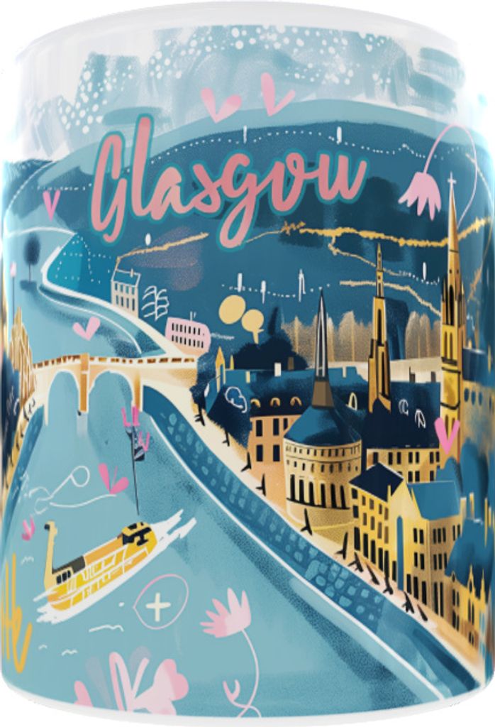 Becher 330ml NEU Urlaub Reisen Schottland Glasgow
