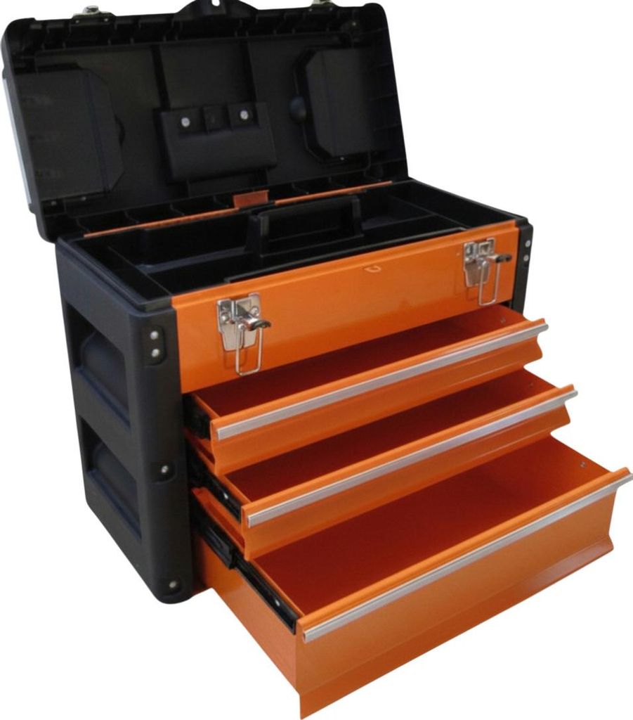 METALL Werkzeugkasten Werkzeugkiste Werkzeugkoffer Werkzeugbox Metallbox 3061BC