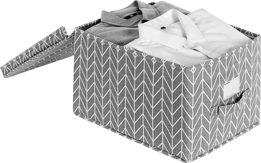 Set de 3 boîtes pliantes gris anthracite pour un rangement modulable