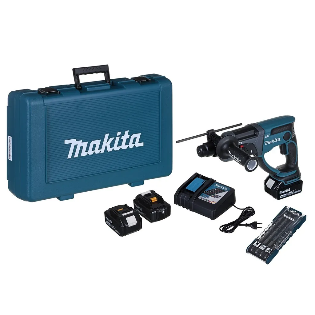 Marteau perforateur sans fil 18V Makita DHR202RTE3 SDS-Plus et 3 batteries