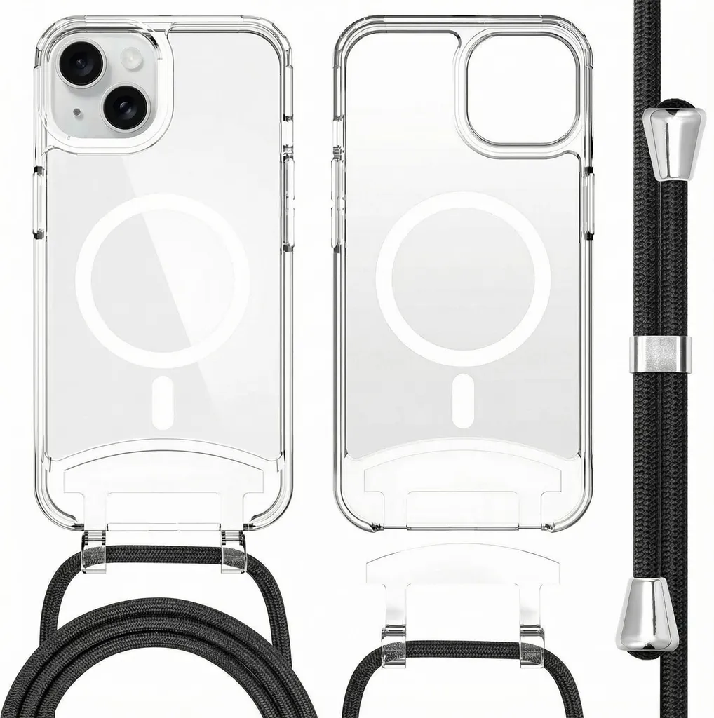 Custodia imoshion MagSafe con cinturino rimovibile iPhone 15 - Trasparente