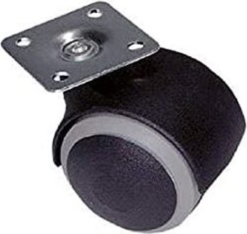 Möbelrolle 50mm Hartbodenrollen Möbelrad Rollfuß Gummi Produktbild 