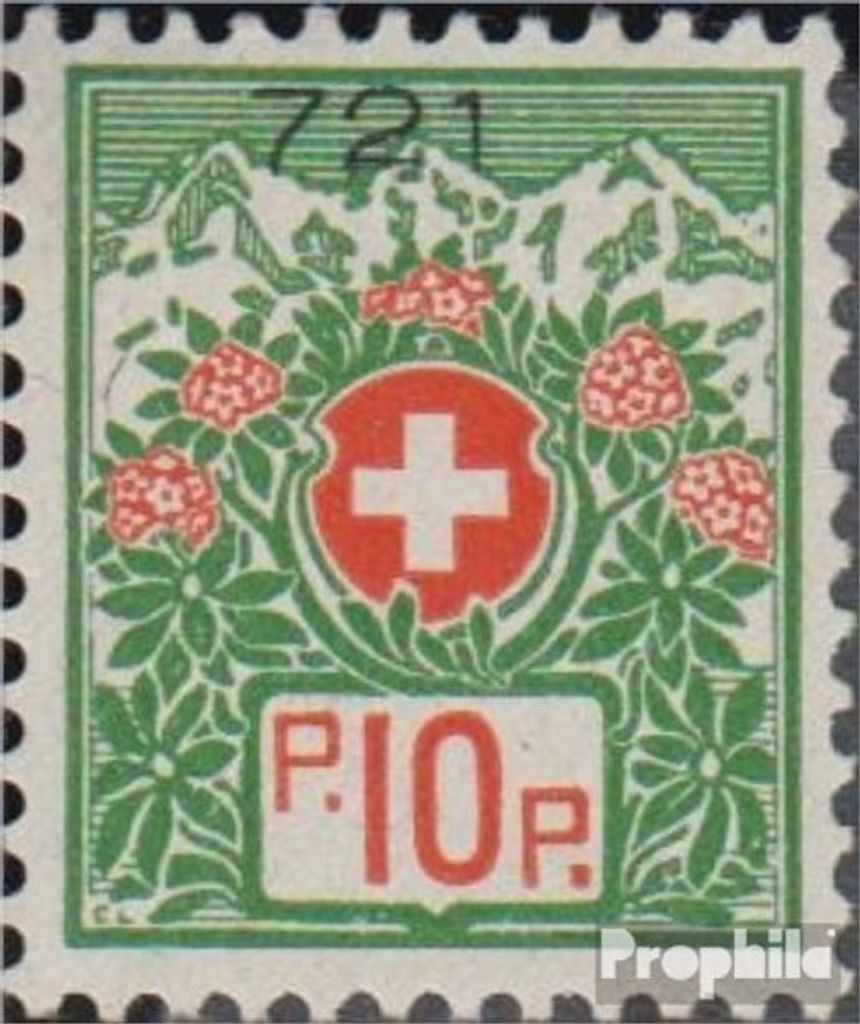Briefmarken Schweiz 1927 Mi PF12I x mit Falz Portofreiheitsmarken