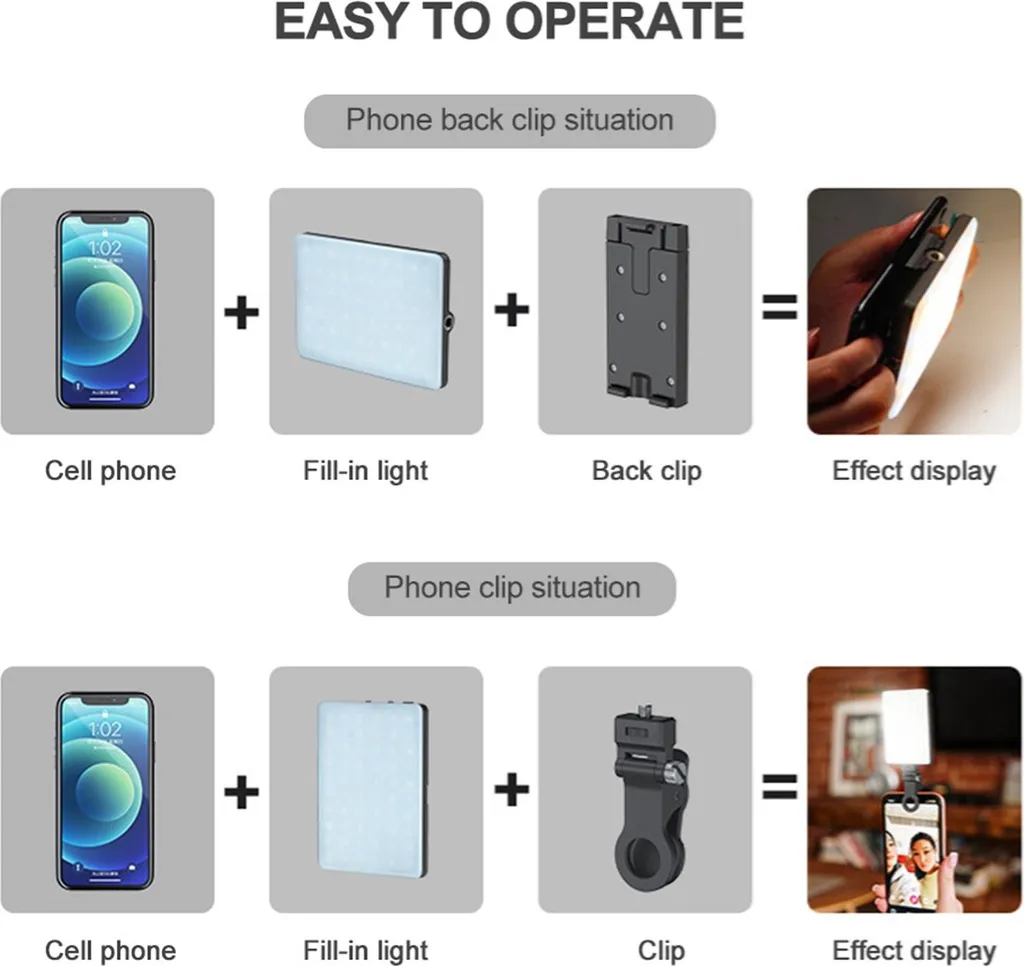 Éclairage photographique portable RVB à LED pour studio de poche - 6