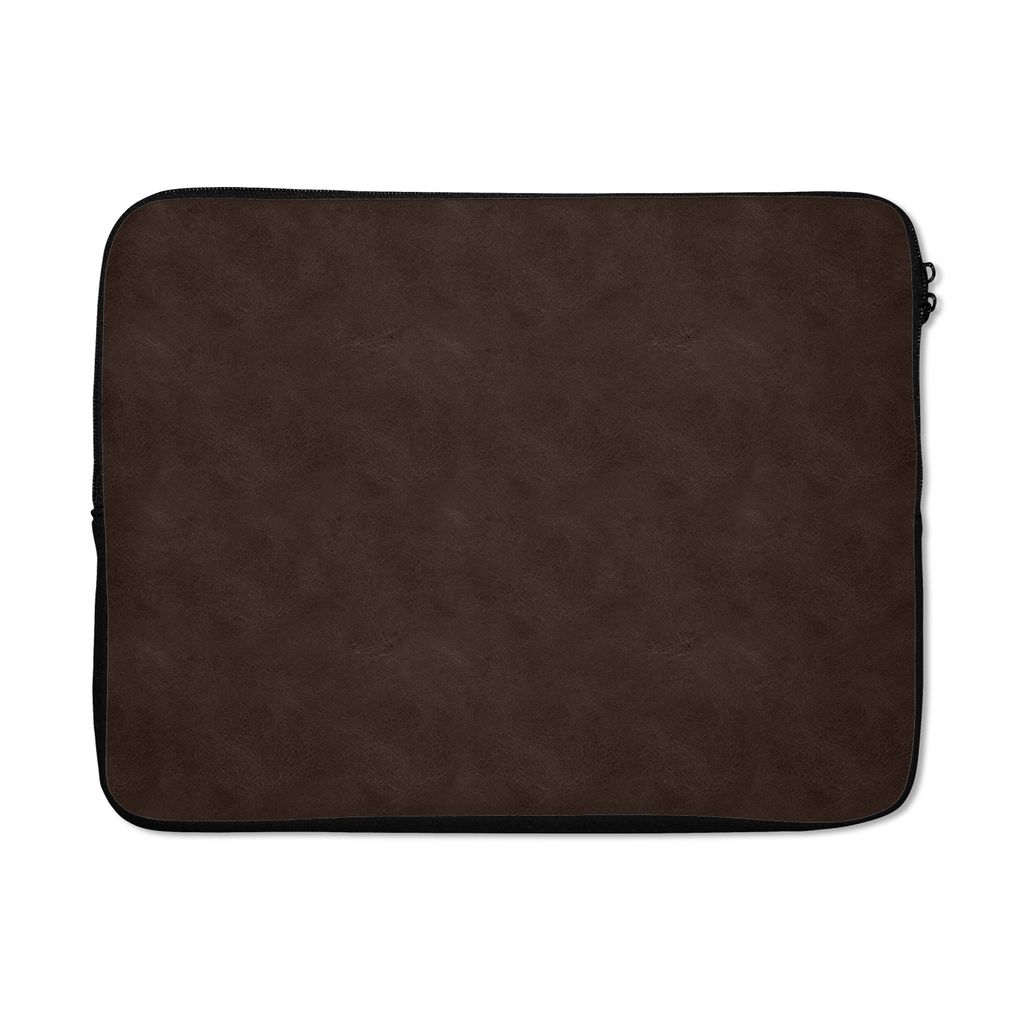 MuchoWow Laptop Hülle 17 Zoll Laptoptasche Leder - Braun - Tierhaut - Zipper - Schutzabdeckung