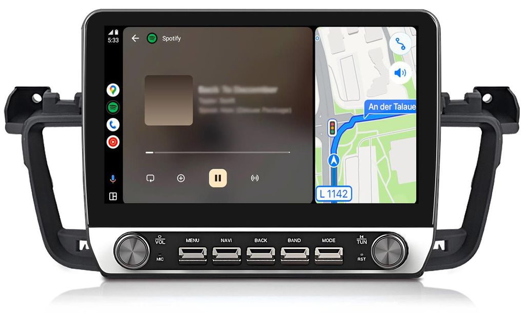 10.1 Zoll 2+64GB Android 15 Autoradio Für Peugeot 508 2011-2018 Wireless CarPlay Android Auto WiFi GPS Navi RDS DSP DAB+ BT Mit Drehknopf