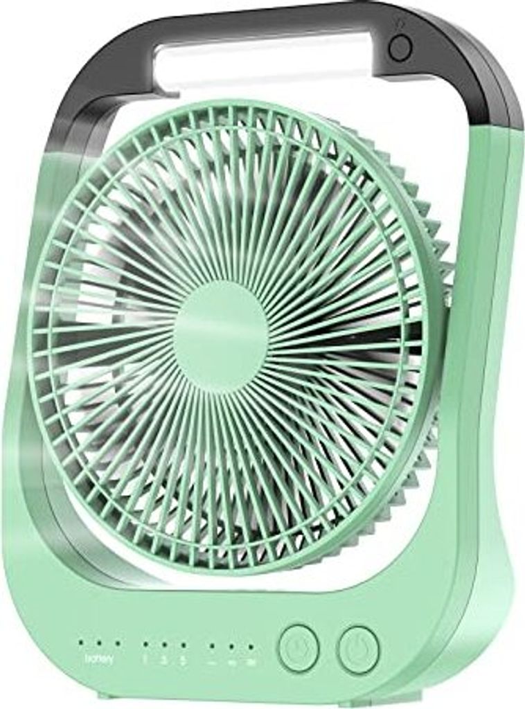 Atenus USB -Lüfter, 10000 mAh Batterie 4 Geschwindigkeitstabelle 8 Zoll Camping 180 ° Rotation, LED -Licht, Timer, tragbare Lüftercamping, Reise