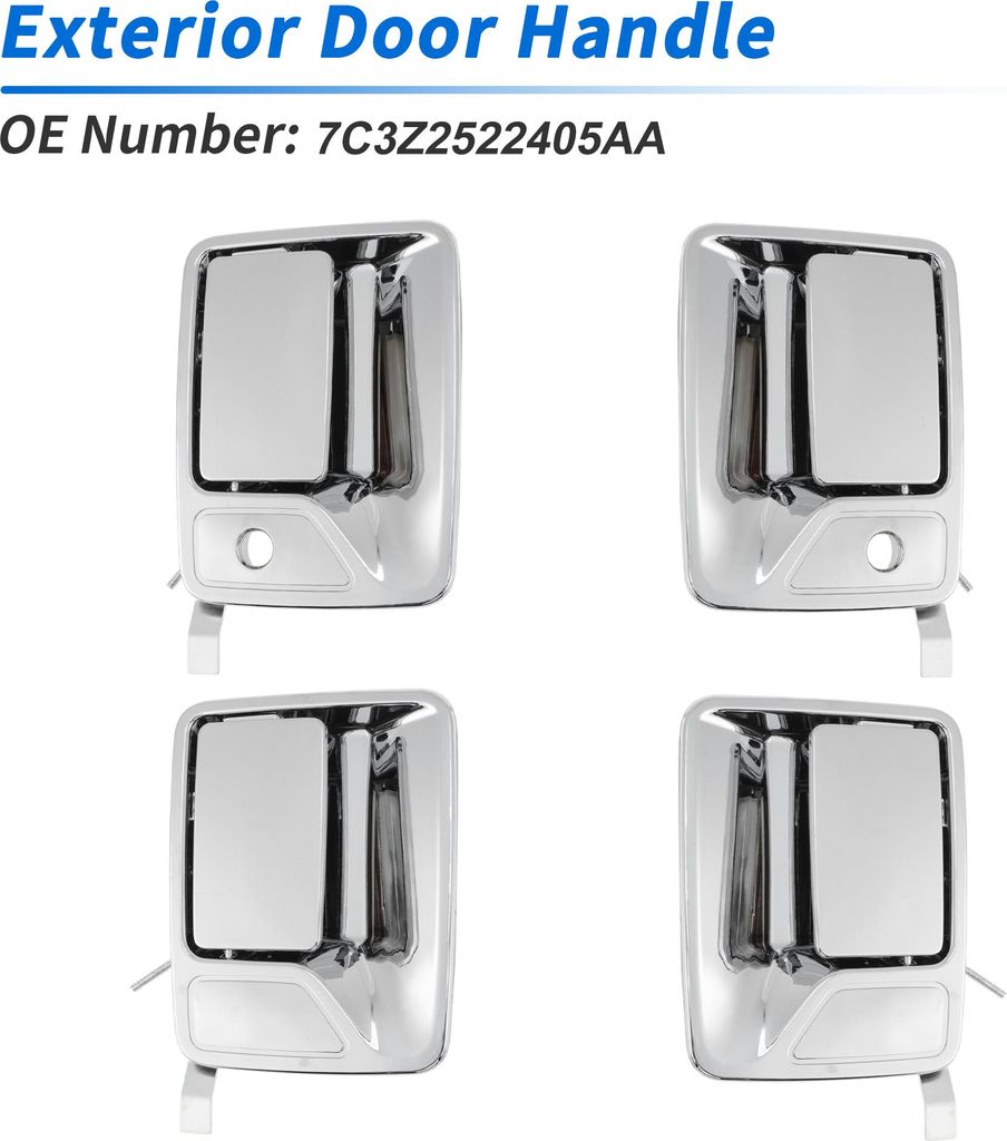 Chrome Au?entürgriff Set Für Ford F250 F350 F450 F550 1999-2016 Für Ford Excursion 2000-2005 Au?entürgriffe Nr.7C3Z2522405AA