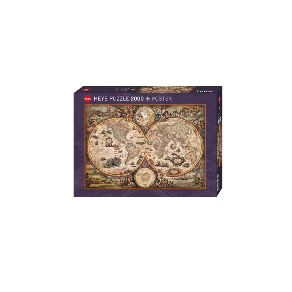 Grand Puzzle Adulte 2000 Pièces Carte du Monde Vintage et Antique