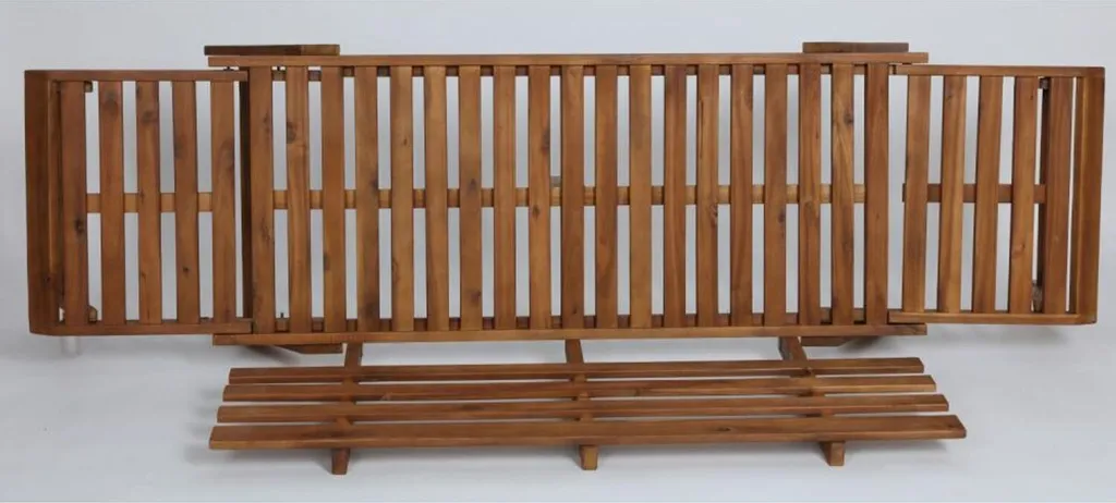 Banc Pliable Acacia 196cm - Solution gain de place pour Jardin - 13