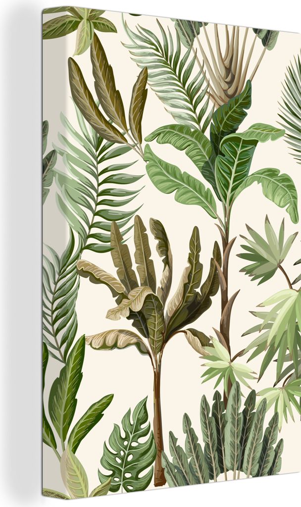OneMillionCanvasses - Leinwandbilder - 90x140 cm, Dschungel - Palme - Bananenstaude - Kinder - Natur - Pflanzen, Wandbilder Kunstdruck Wanddekora...