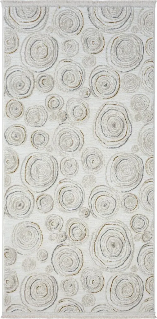 Tapis My Style crème 80 x 150 cm en fibres douces et facile à nettoyer