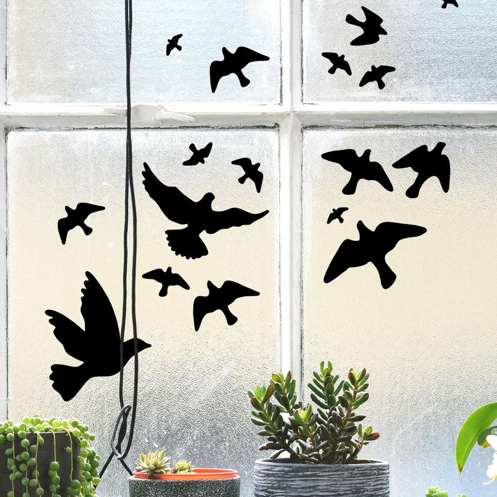 Kolibri-Fensteraufkleber, Antikollisions-Fensterdekorationsaufkleber, statische Aufkleber zur Dekoration von Glasfenstern und -türen - Haftet ohne...