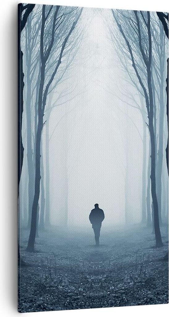 Bild auf Leinwand - Leinwandbild - Einteilig - Charakter Wald Einsamkeit - 55x100cm - Wand Bild - Wanddeko - Wandbilder - Leinwanddruck - Bilder - ...