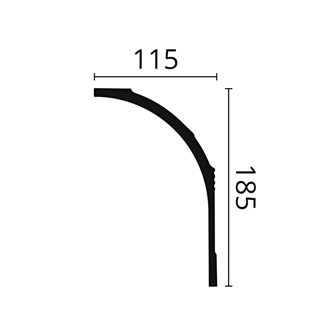 Corniche décorative ARSTYL AD23 NMC en polyuréthane pour LED - 2 mètres - 3