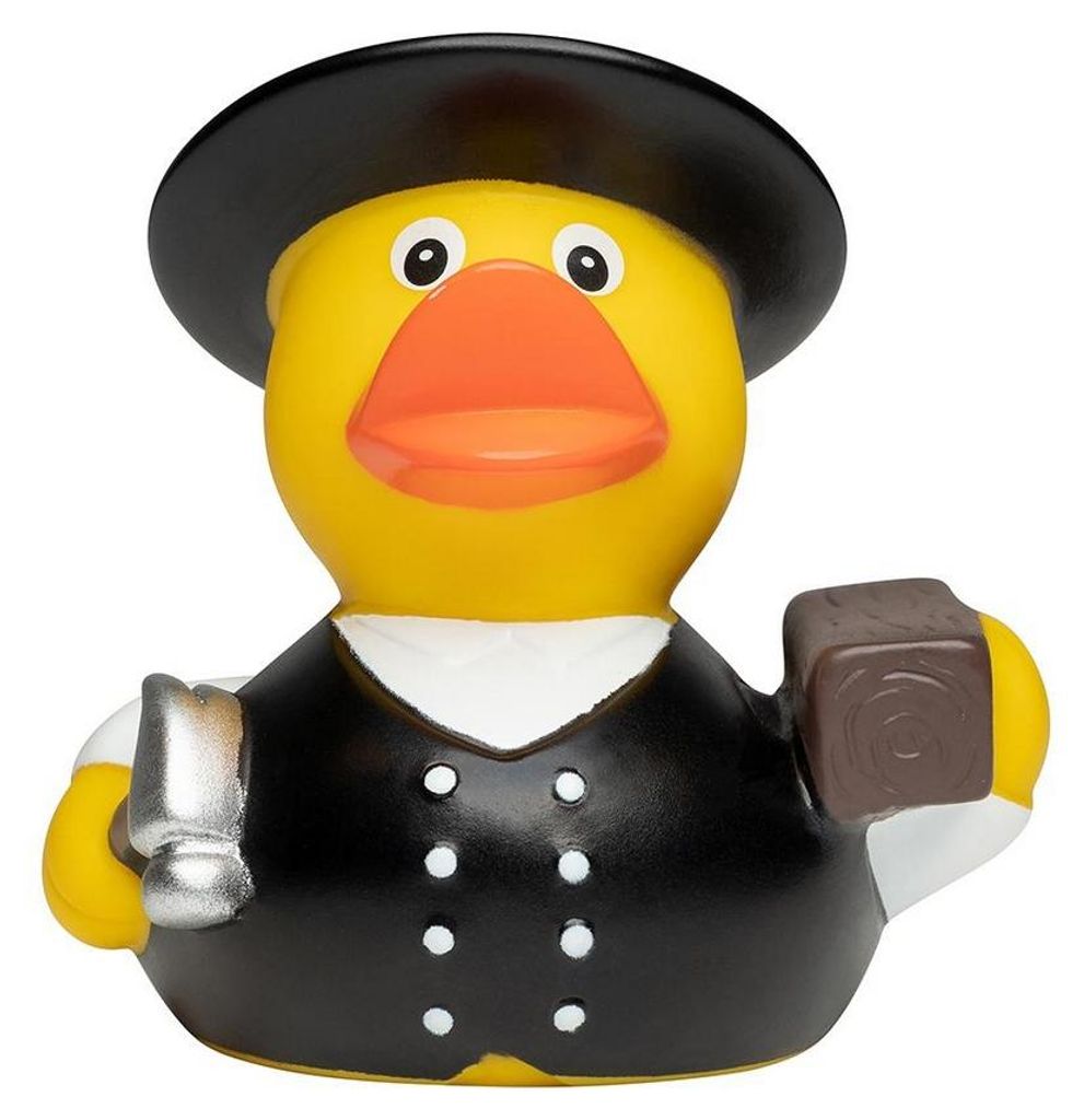 Mbw - "Schnabels" Ente Tischler-Quietschspielzeug LT4251 (85 mm) (Gelb/Schwarz)