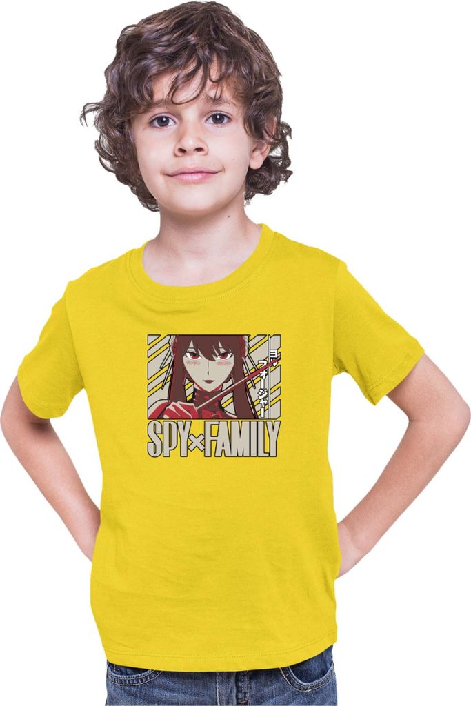 Kinder T-Shirt Japan Anime Manga Family Anime X Manga Spy Fan Solo Yor, 3-4 Jahr - 104 / Gelb