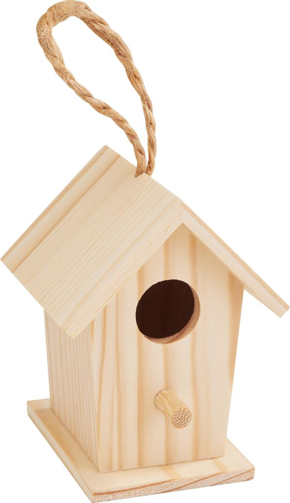 VBS Miniatur Vogelhaus mit Aufhänger 6x6.2x8 cm Deko für Produktbild 