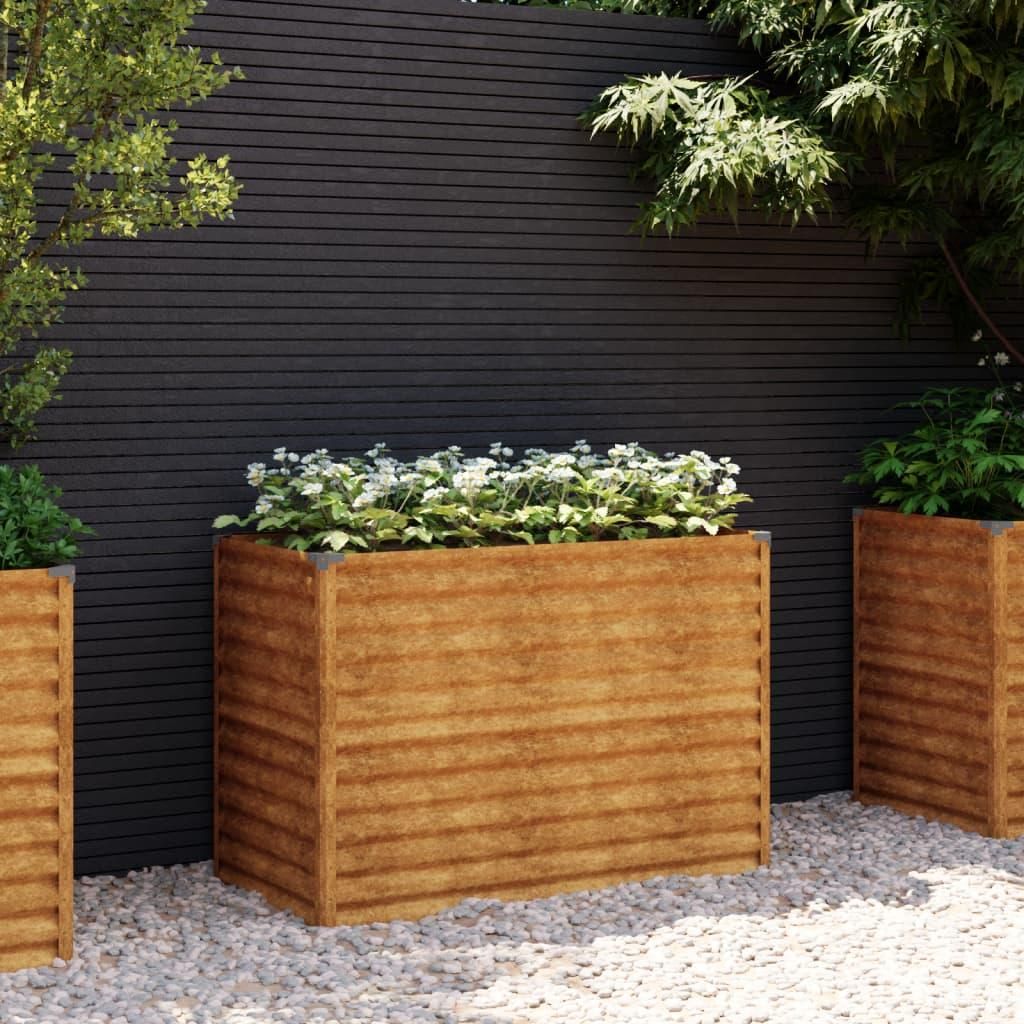 vidaXL Garten-Hochbeet 100 x 50 x 69 cm Cortenstahl Produktbild 