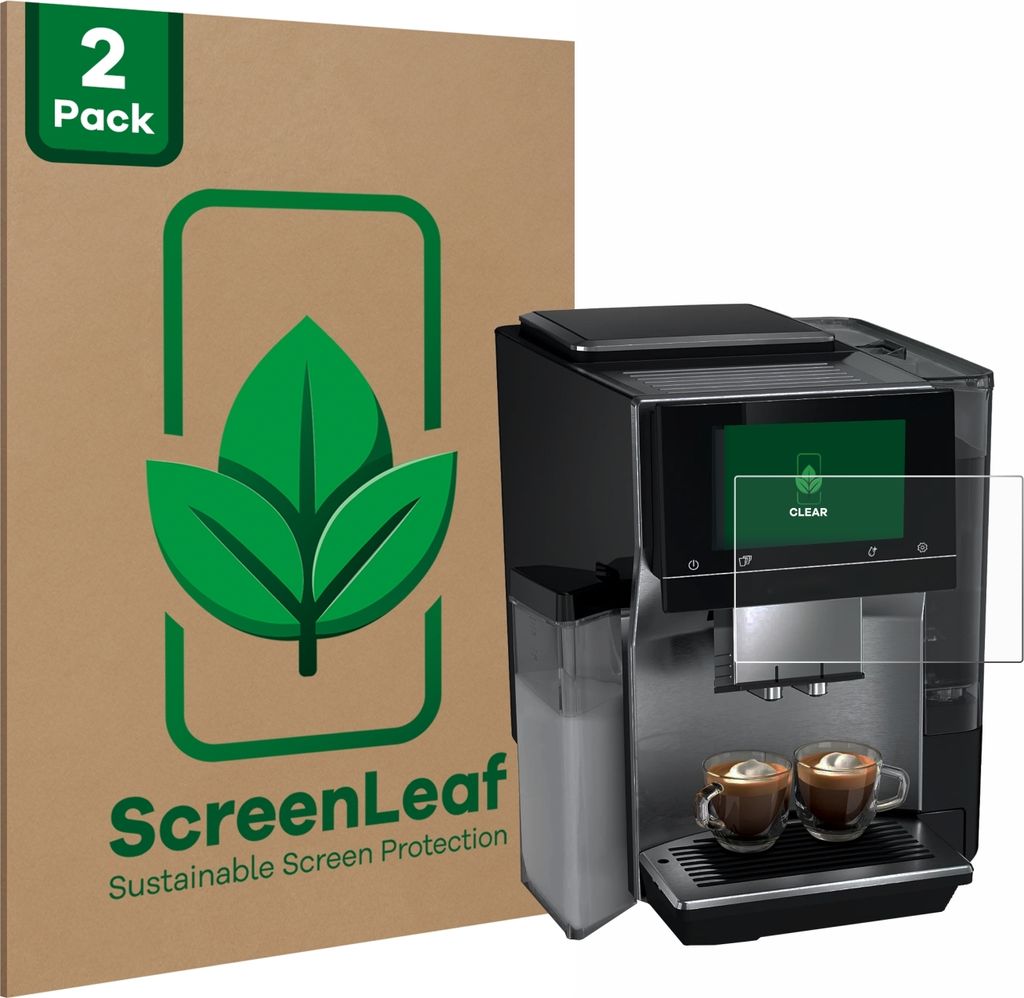 2x ScreenLeaf Schutzfolie für Siemens EQ700 nachhaltiger Displayschutz Display Schutz Folie Klar Transparent
