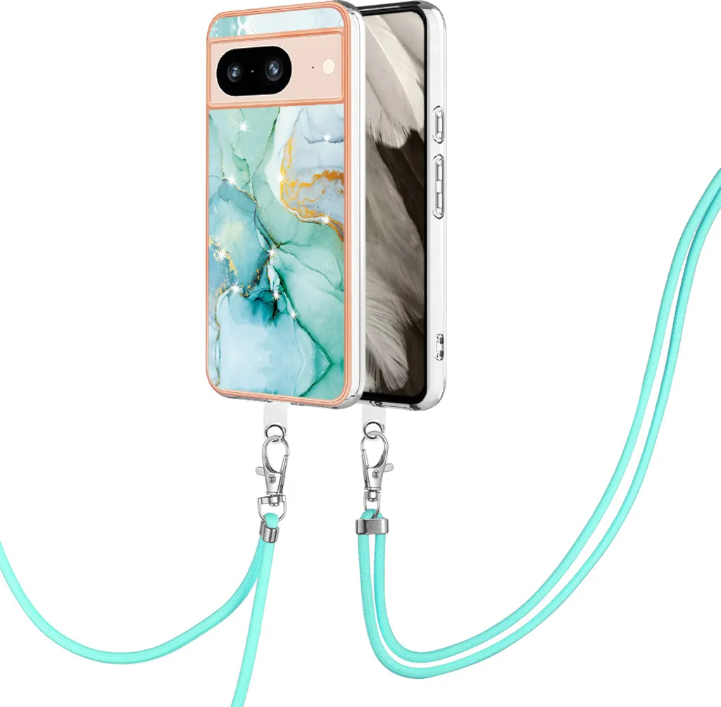 Custodia Protettiva Pixel 8 TPU Verde - Bumper Morbido con Cordino