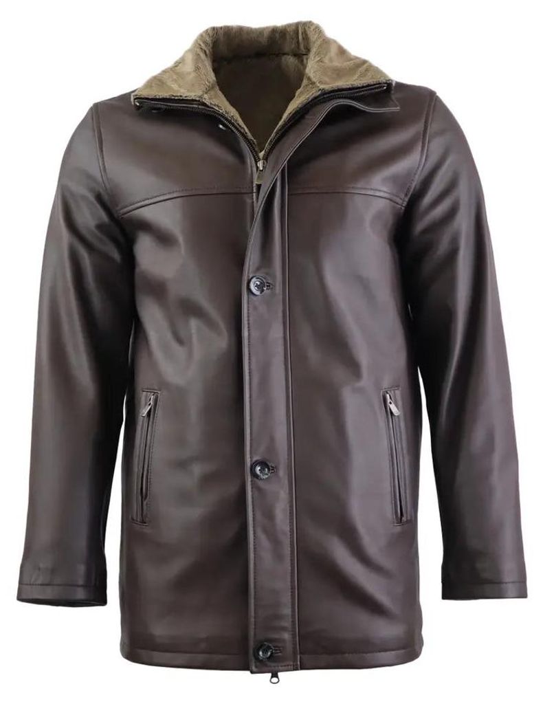Herren Lederjacke Kurzmantel Ricano JEMENEZ – Braun / L