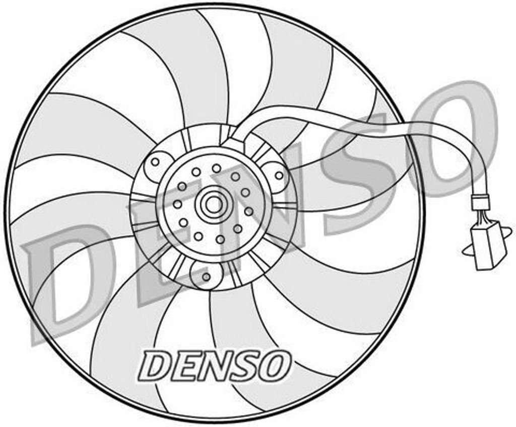 DENSO DER32007 - OE 6Q0959455N Kühlerlüfter für Cordoba (6L), Ibiza (6L), Fabia I (6Y), Fox (5Z)