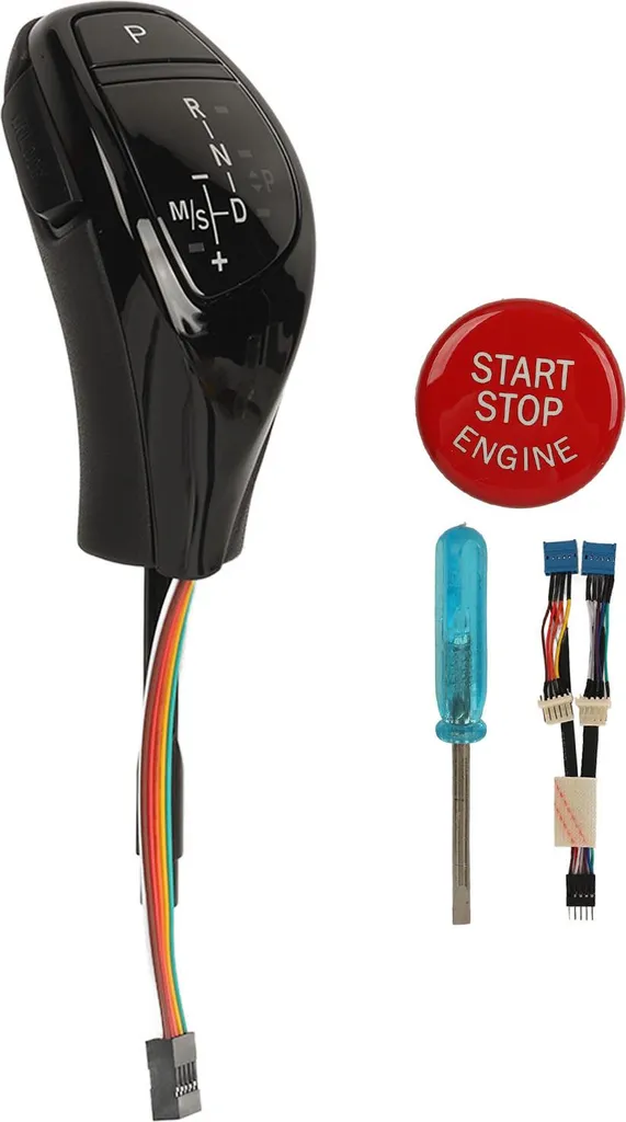 Levier de vitesse électronique LED Noir Brillant pour Série 5 E60 E61