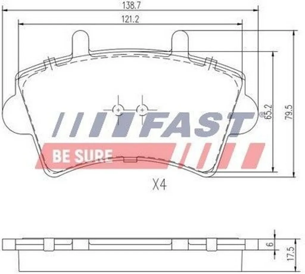 Stop Sifflements Freins Movano X70 : Plaquettes FAST FT29540 Silencieuses