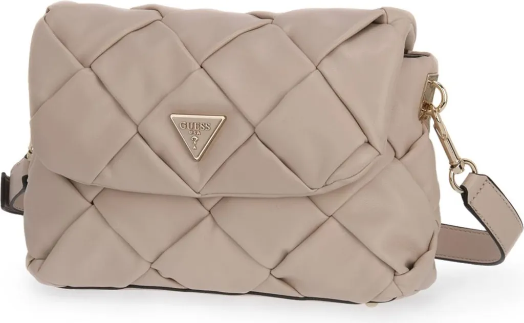 Sac à main Guess Zaina Flap Sh 86190STO matelassé avec rabat aimanté