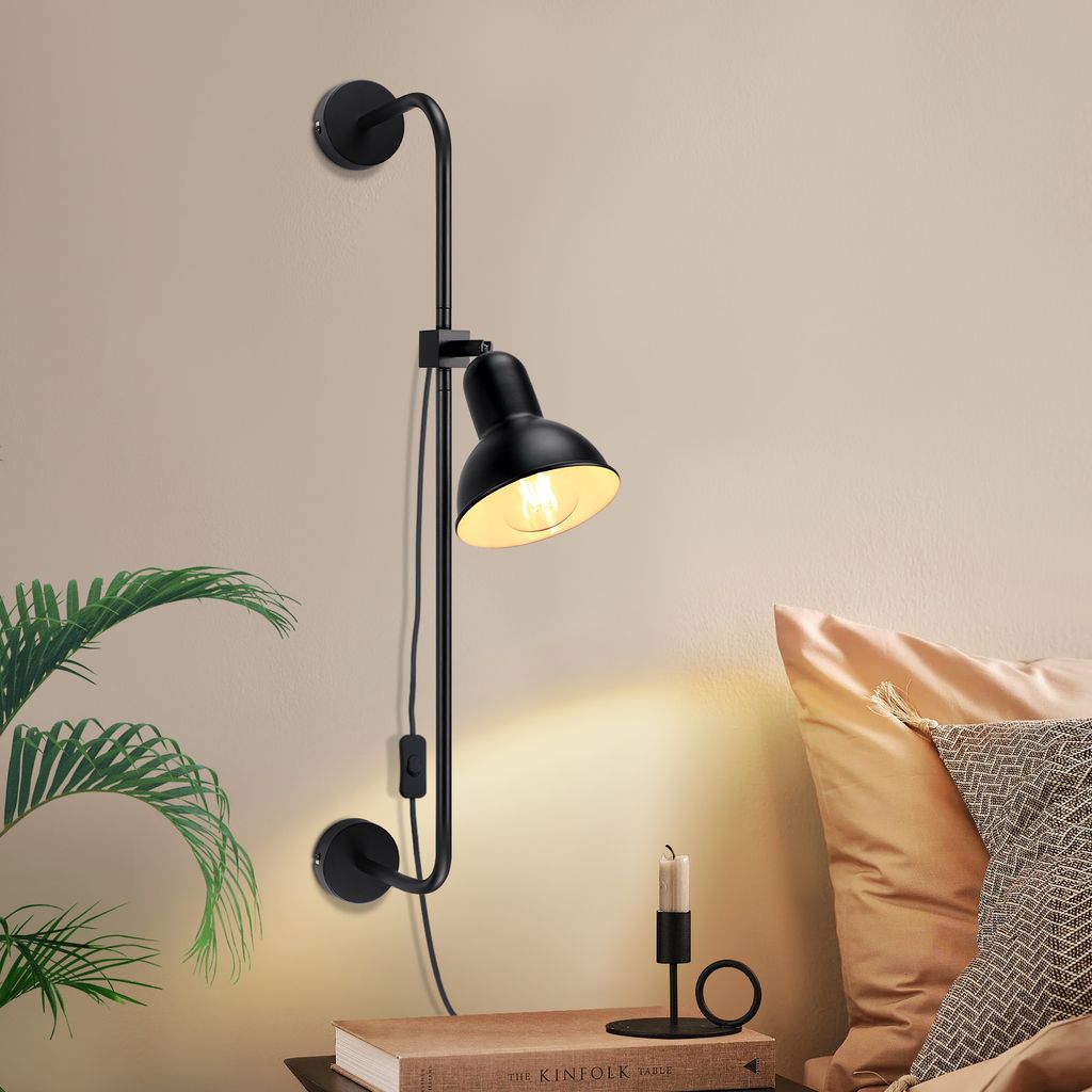 ZMH Wandleuchte Innen Schwarz Wandlampe  Wandbeleuchtung Produktbild 8