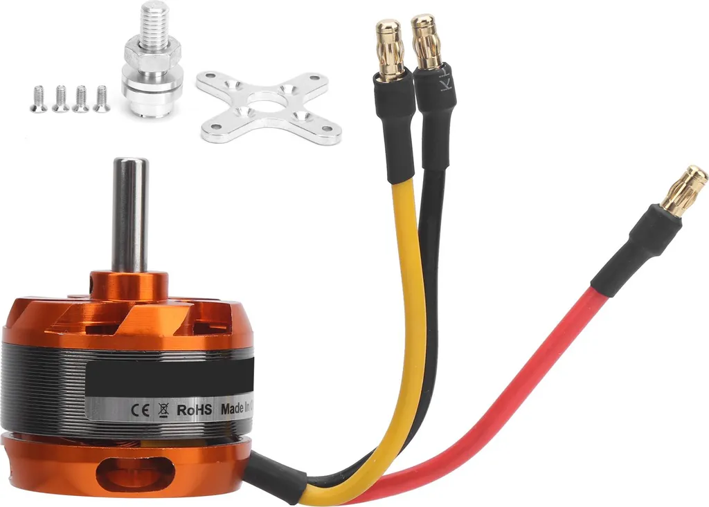 Moteur brushless D3530 1700KV pour avion RC avec adaptateur de rechange