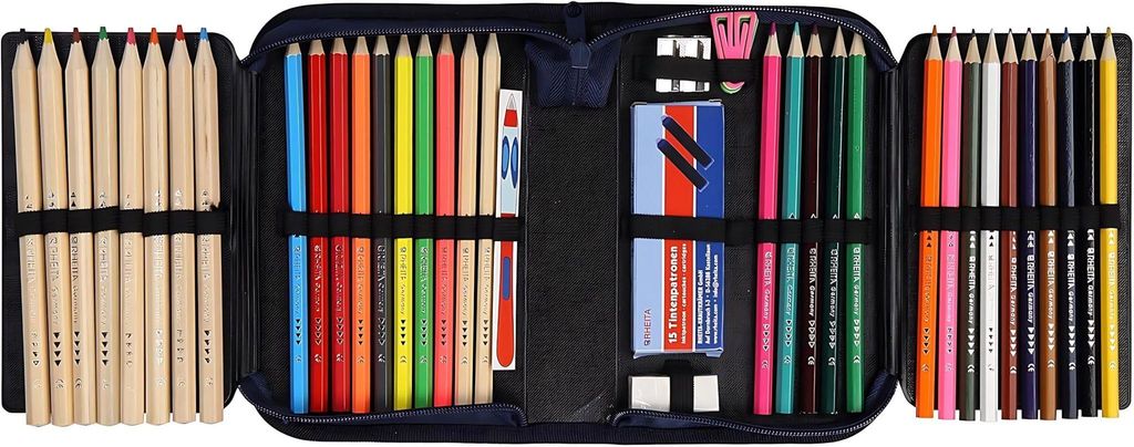 Rheita Schüleretui Premium, 60-teilig, sortiert, 4006335409125