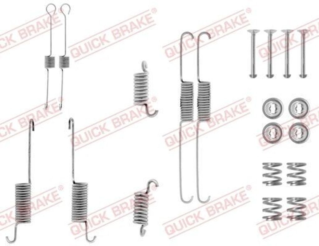 QUICK BRAKE Zubehörsatz Bremsbacken 105-0615 Hinten für FORD SIERRA (GBG, GB4)