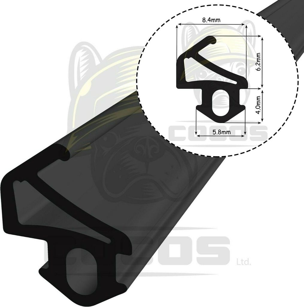 Fensterdichtung Gummidichtung Dichtungsprofil S-1019 EPDM 5m Schwarz für Fenster und Türen