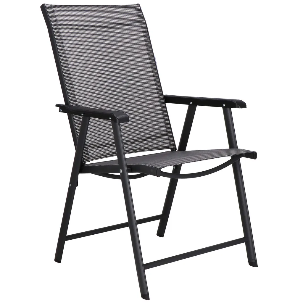 Chaise de jardin pliante avec accoudoirs Springos résistante 49x49cm