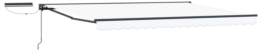 Elektrische ausziehbare Markise Weiß 4 × 3,5 m