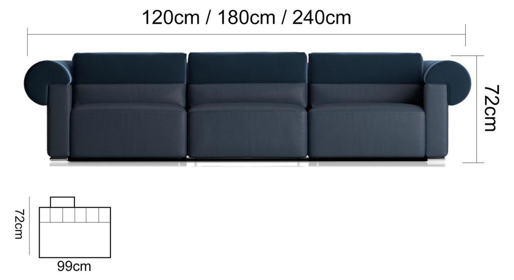 Big Sofa Couch 4 Sitzer Vier Couchen Polster Sitz Sofas Produktbild 