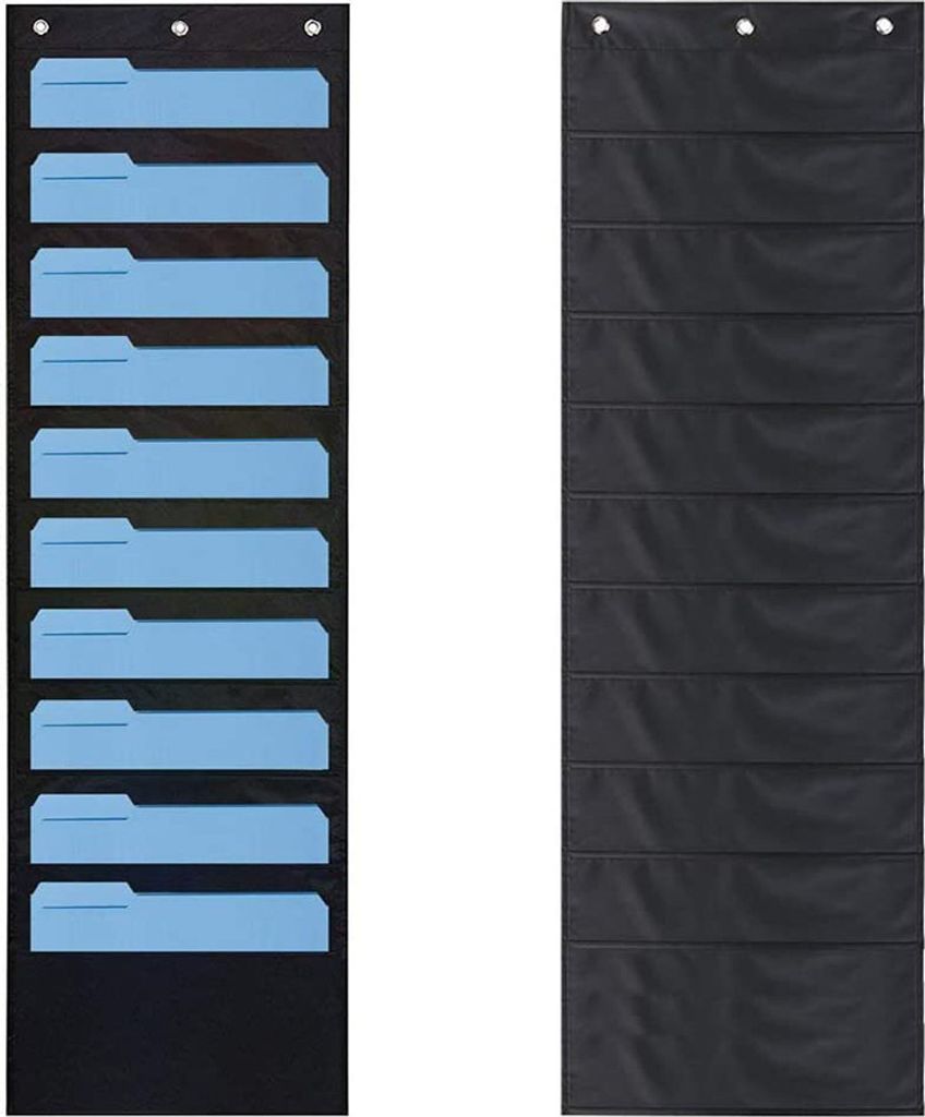 Hängemappen-Organizer mit 10 Fächern, zur Wandmontage, Aufbewahrung, Hängemappenordner für Papiere, Ordner, Diagramme, Home Office