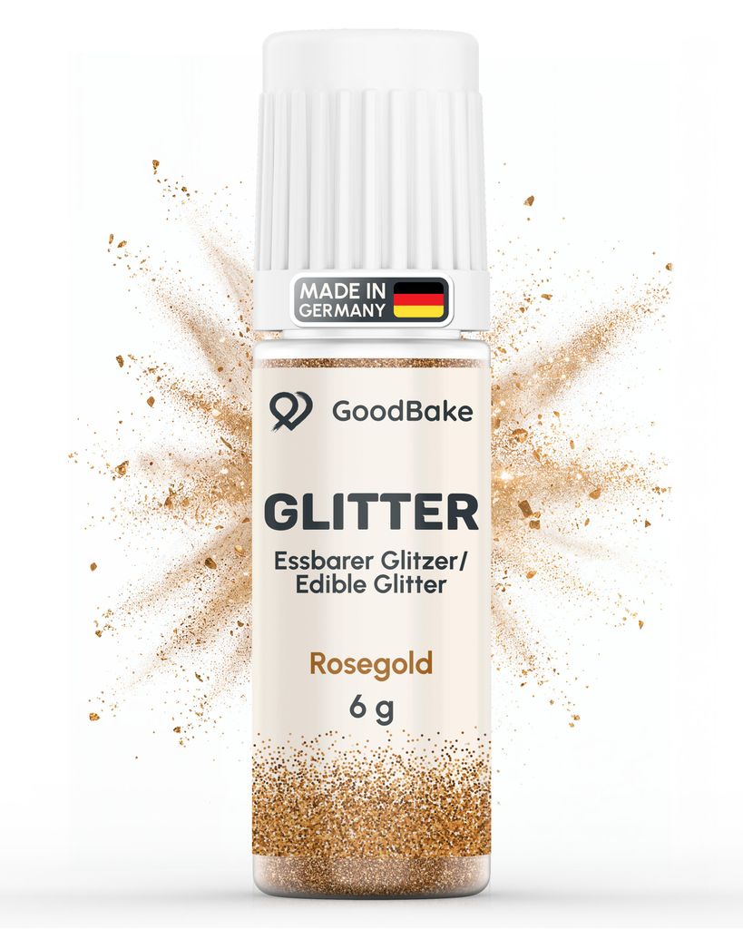 GoodBake Essbarer Glitzer Rosegold 6g – Tortendeko, Produktbild 