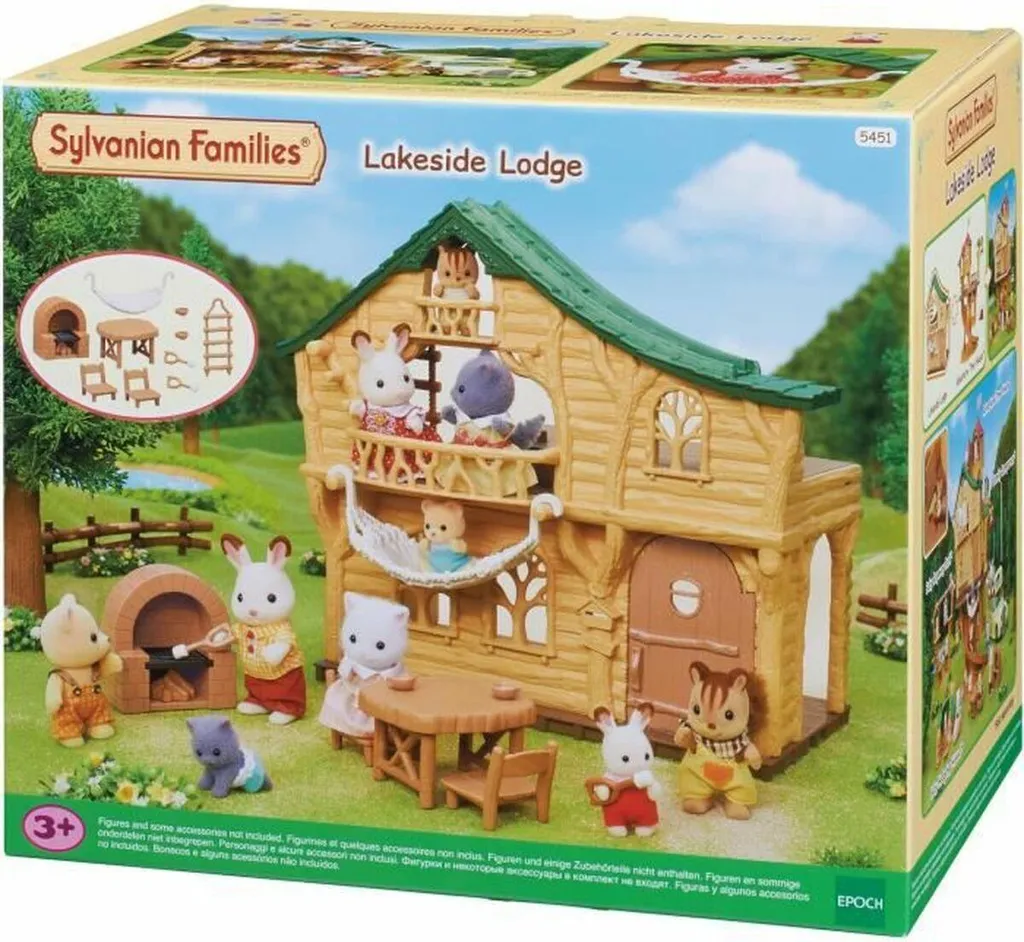 Maison de poupée Sylvanian Families Le Chalet du Lac avec Toboggan